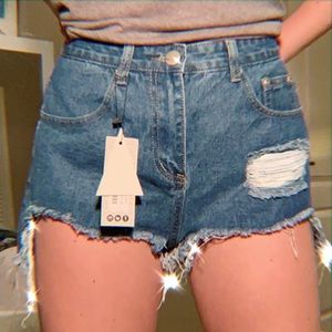 Boohoo Fray Hem Denim Mom Shorts